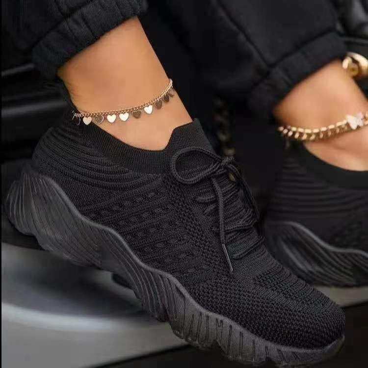 Sneakers Shoes 2022 Fashion Lace Up Platform Women&#39;s Shoes Summer Plus Size Flat Mesh Sports Shoes Woman Vulcanize Shoes