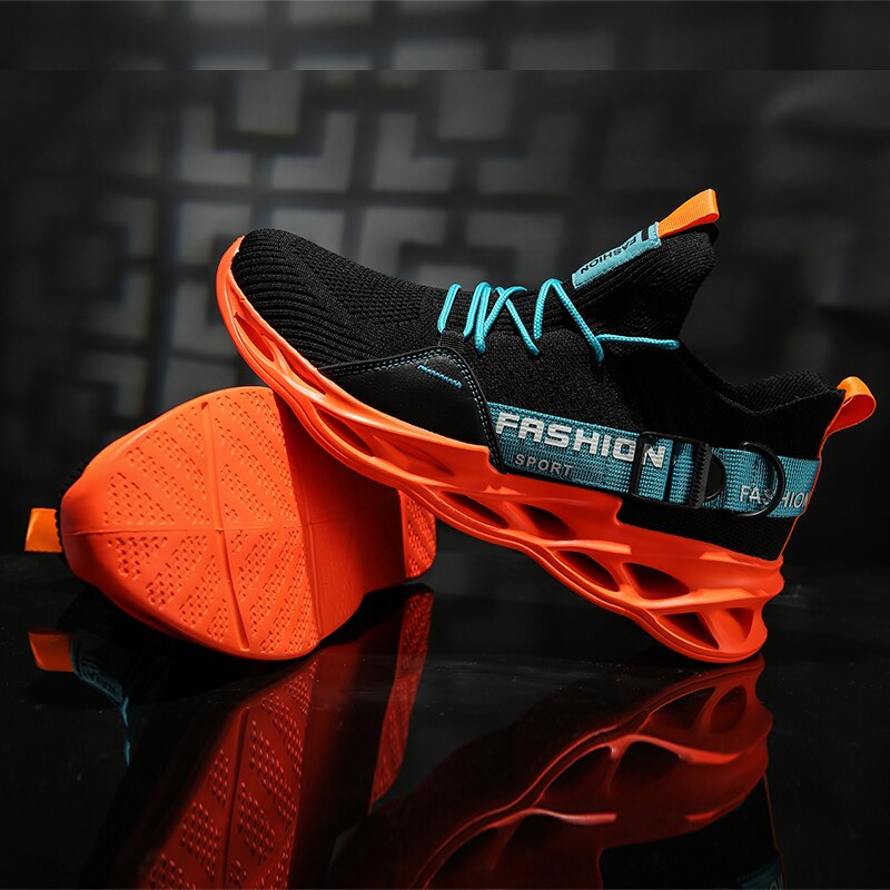 Air Mesh Men Sneakers 2020 New Blade Sole Fashion Shoes Buckle Breathable Sports Sneakers Summer Lightweight Walking Shoes