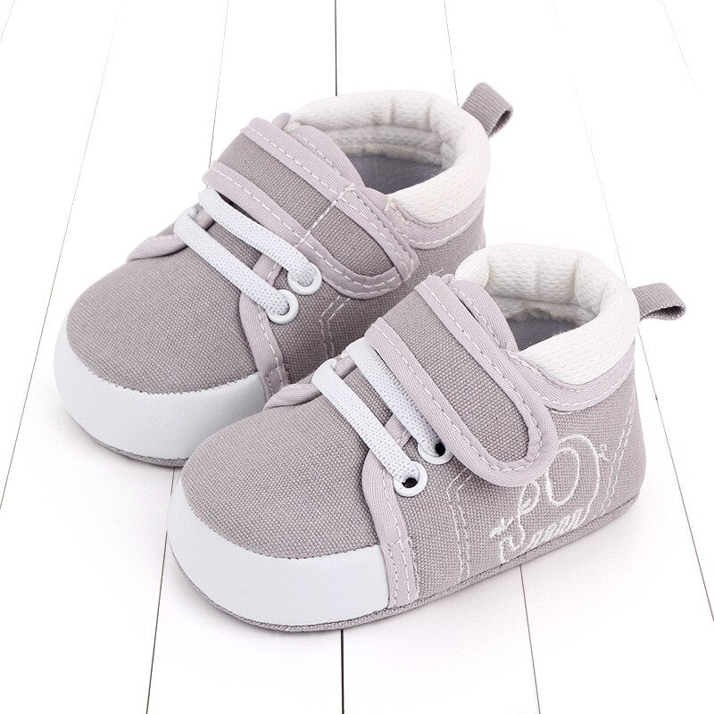 Infant Newborn Baby Girls Polka Dots Heart Autumn Lace-Up First Walkers Sneakers Shoes Toddler Classic Casual Shoes