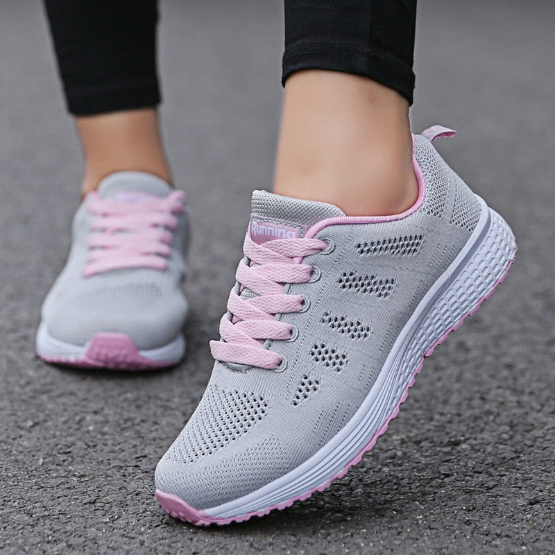 Women Casual Shoes Fashion Breathable Walking Mesh Flat Shoes Woman White Sneakers Women 2022 Tenis Feminino Female Shoes