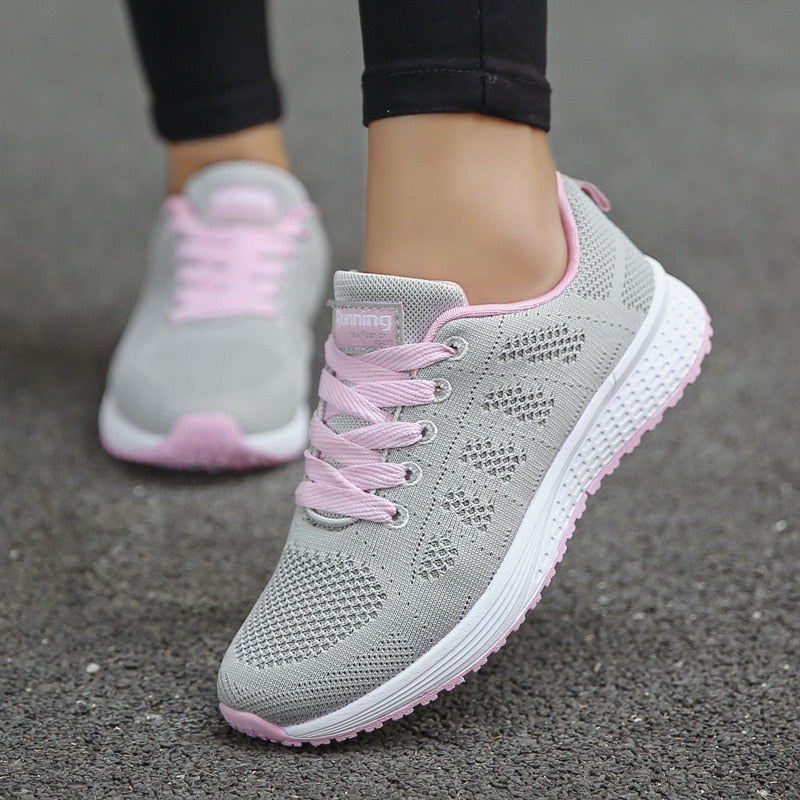 Women Casual Shoes Fashion Breathable Walking Mesh Flat Shoes Woman White Sneakers Women 2022 Tenis Feminino Female Shoes