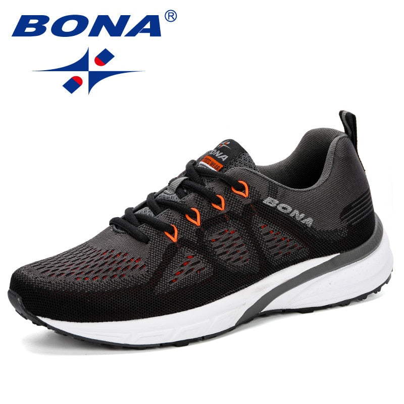 BONA Sneakers Men Shoes Sport Mesh Trainers Lightweight Baskets Femme Running Shoes  Outdoor Athletic Shoes Men