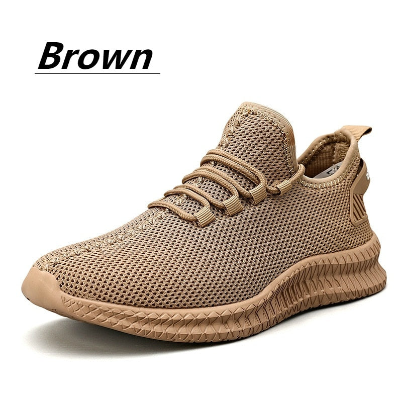 Fashion Sneakers Lightweight Men Casual Shoes Breathable Male Footwear Lace Up Walking Shoe Sport Running Sneaker Plus Size