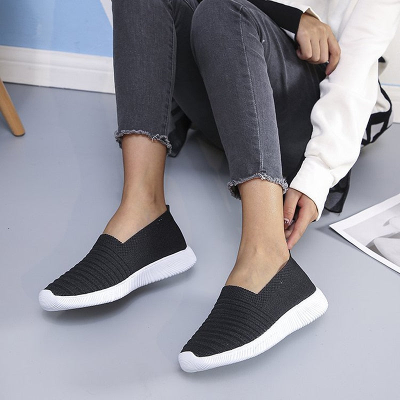 2021 Women Sneakers Fashion Socks Shoes Casual White Sneakers Summer knitted Vulcanized Shoes Women Trainers Tenis Feminino