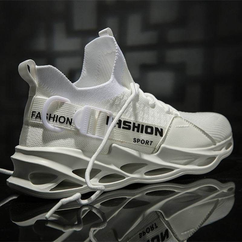 Air Mesh Men Sneakers 2020 New Blade Sole Fashion Shoes Buckle Breathable Sports Sneakers Summer Lightweight Walking Shoes