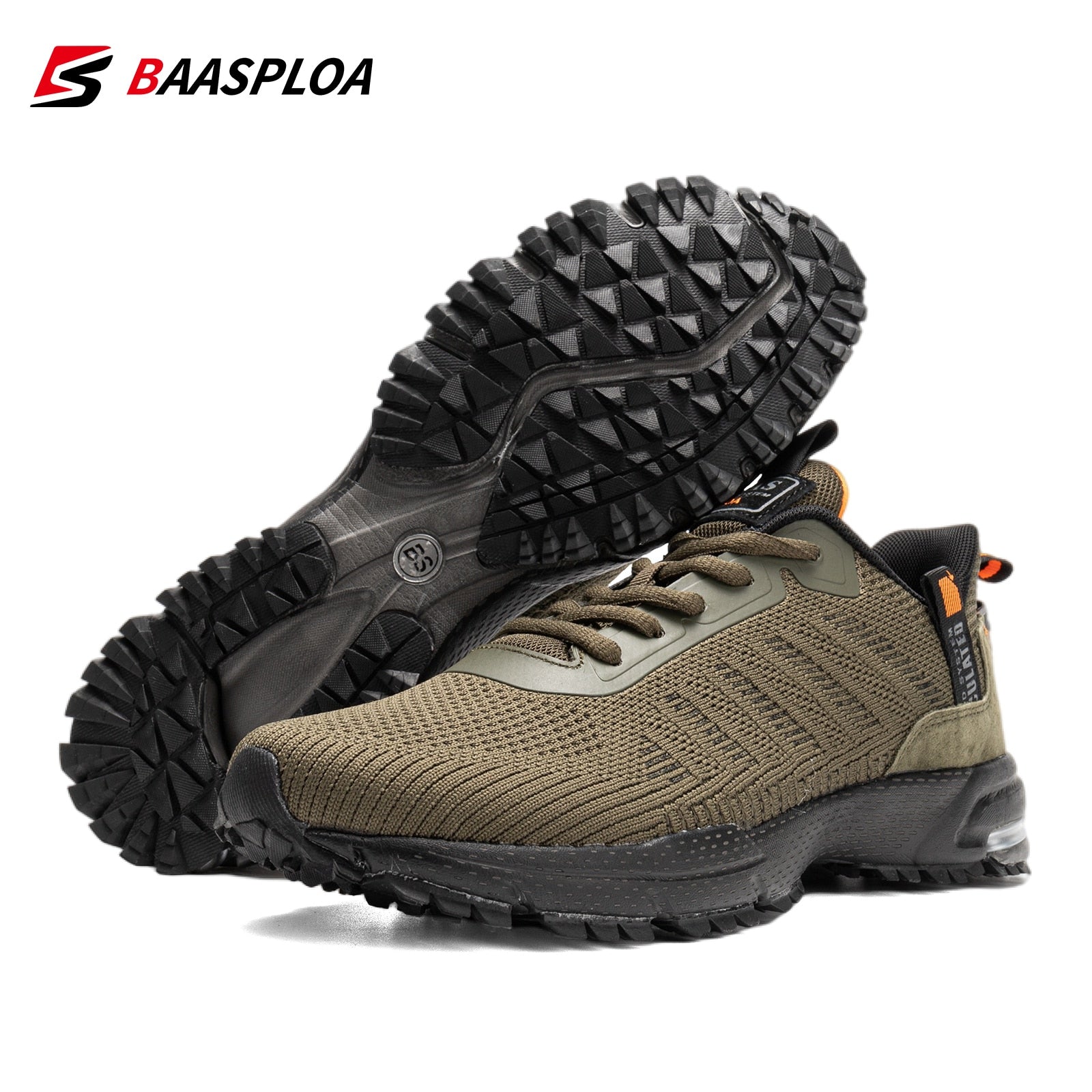 Baasploa Professional Running Shoes For Men Lightweight Men&#39;s Designer Mesh Sneakers Lace-Up Male Outdoor Sports Tennis Shoe