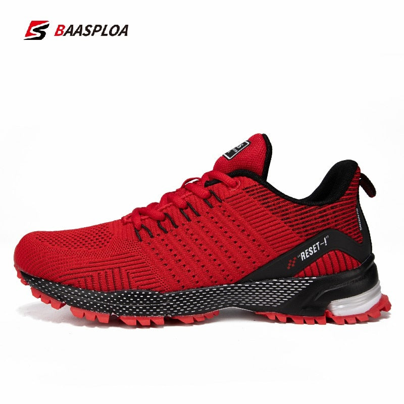 Baasploa Professional Running Shoes For Men Lightweight Men&#39;s Designer Mesh Sneakers Lace-Up Male Outdoor Sports Tennis Shoe